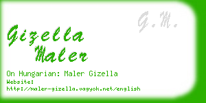 gizella maler business card